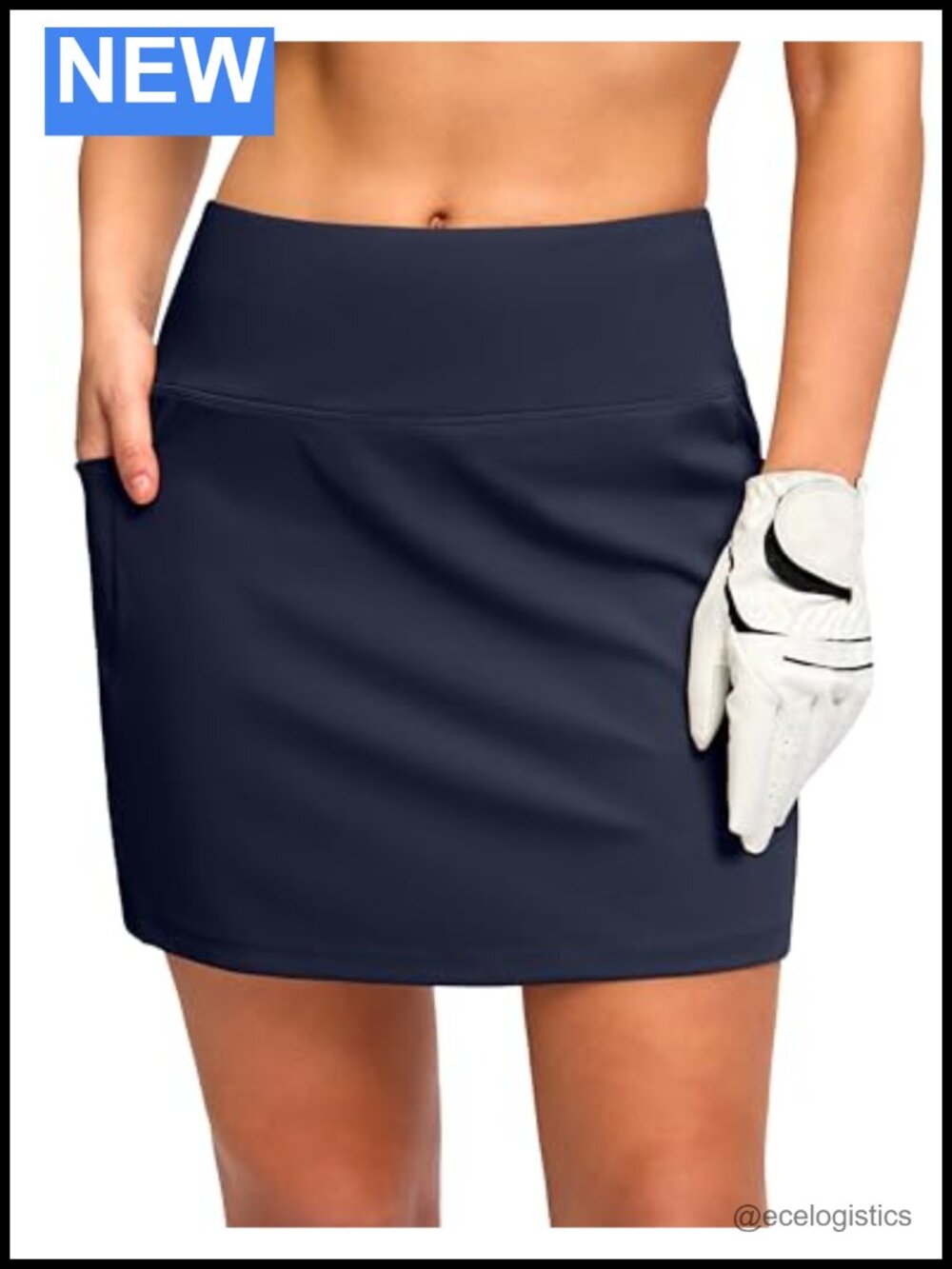 Women's Golf Skort 4 Pockets High Waisted Stretchy Tennis Skirt Athletic Skirt